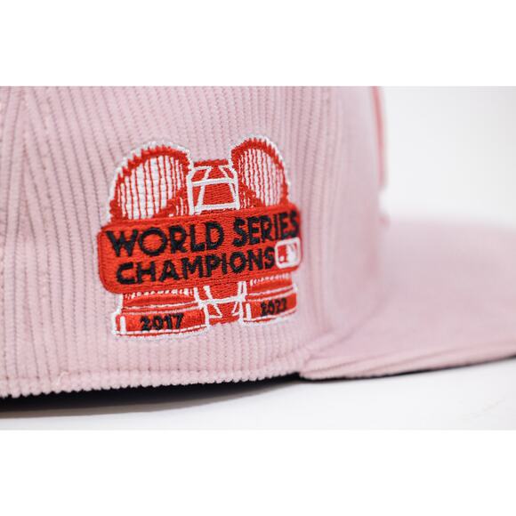 Houston Astros "Pink Corduroy" Double Trophy Fitted Hat Size 7 5/8 - Picture 4 of 4